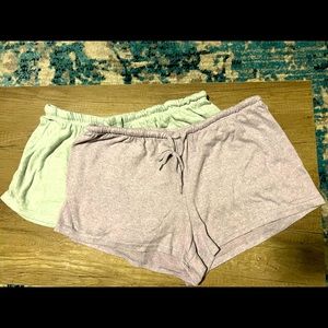 Lavender and Mint pajama shorts